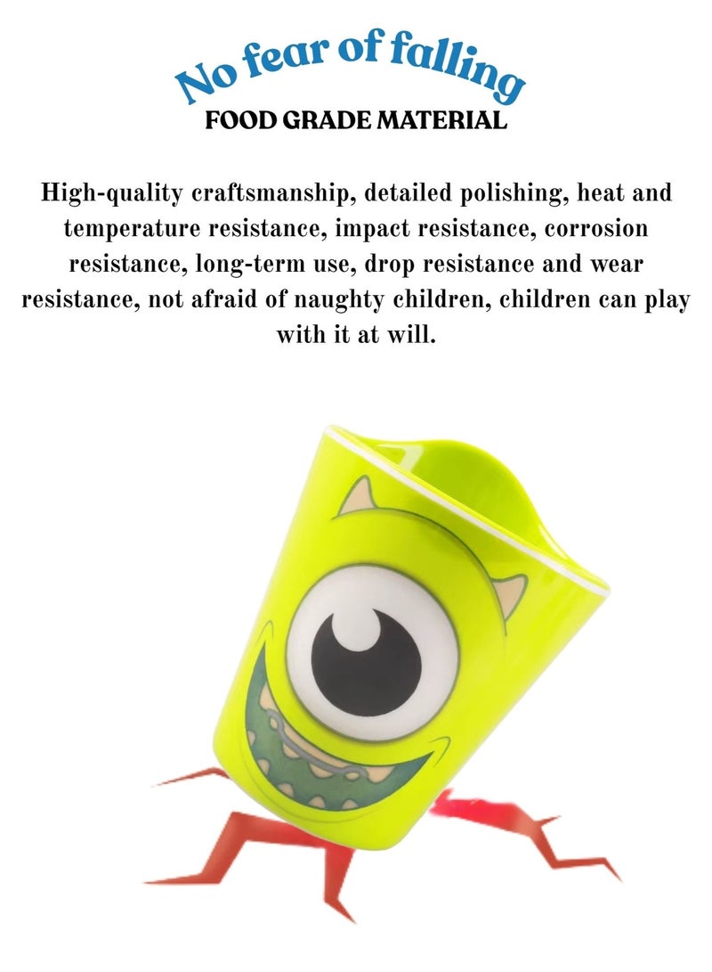Disney Monsters Inc. Mike Printed Plastic Cup Set for Kids, Green, BPA-Free 300ml - Image 2