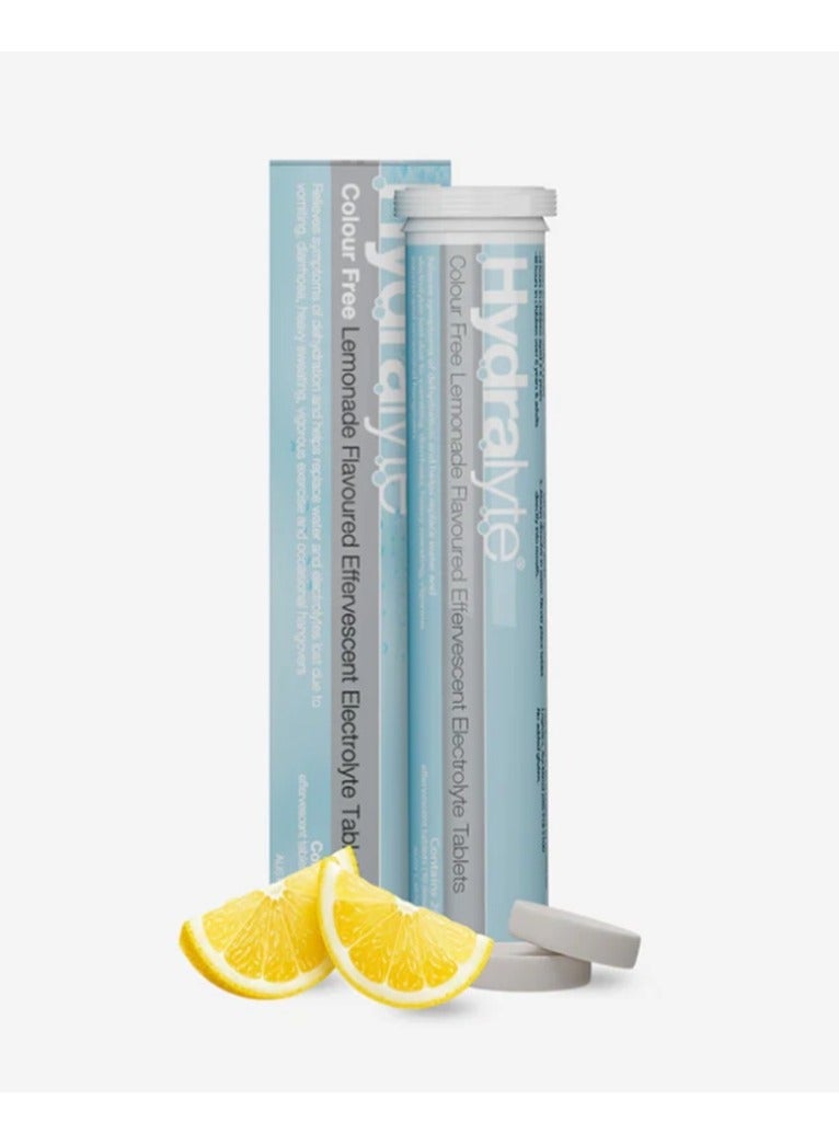 Hydralyte Effervescent Colour Free Lemonade 20 Eff Tablets - Image 2