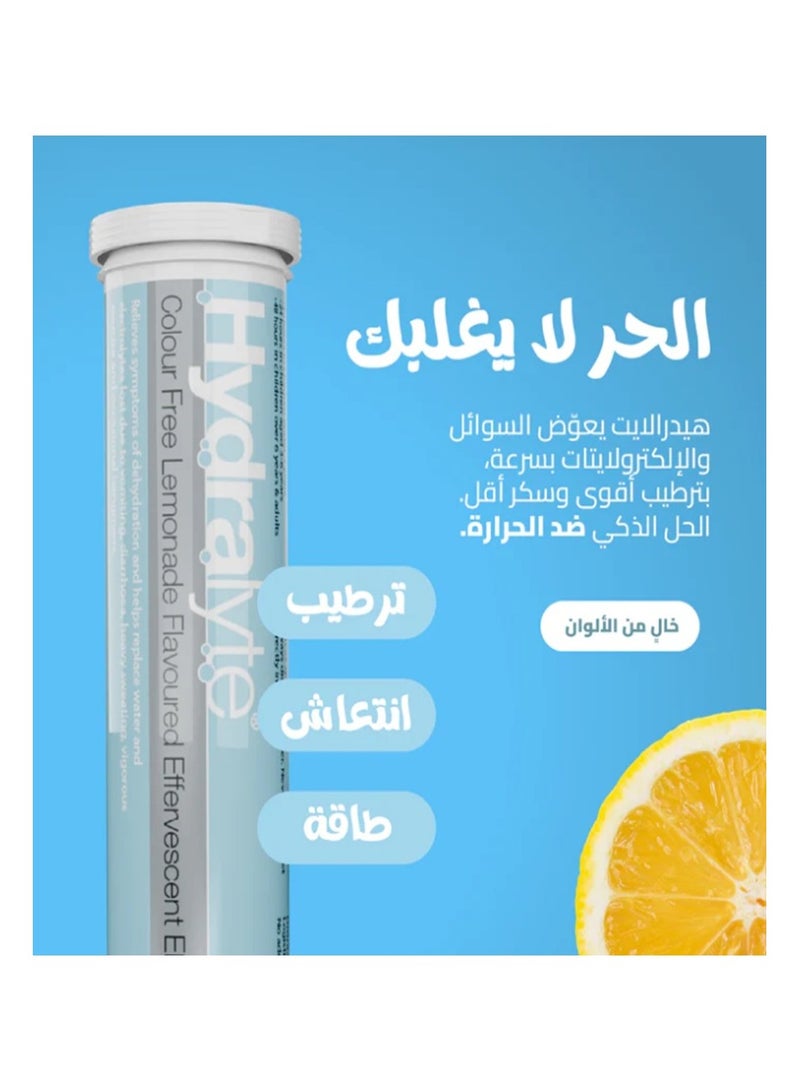 Hydralyte Effervescent Colour Free Lemonade 20 Eff Tablets - Image 4
