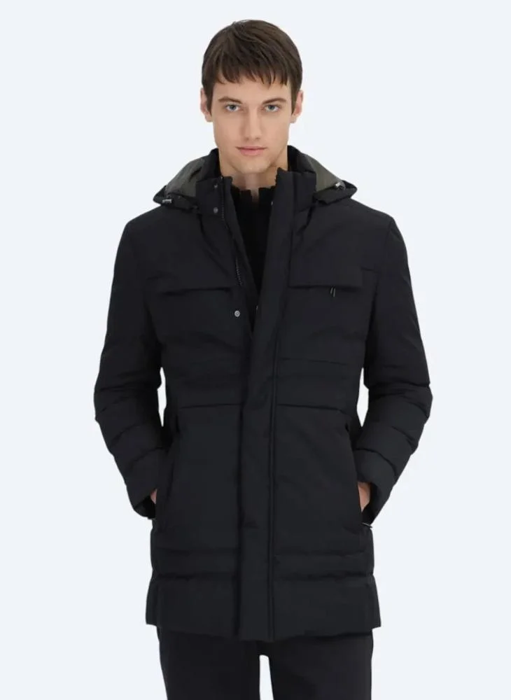 كيب سويت شيرت مخطط أزرق داكن بياقة مدورة