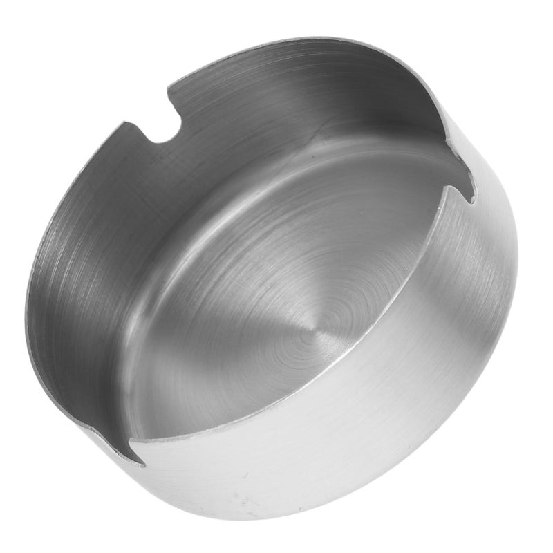 Heavy Duty Windproof Metal Ashtray Large Steel Cigarette Ash Container Easy Maintenance - Image 2