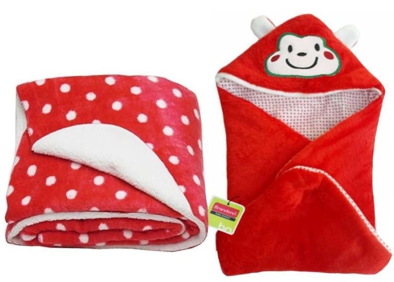 Brandonn BRANDONN Combo of All Weather Premium Hooded Sleeping Blanket and Spread Sheet Blanket Pack of 2 - Image 1
