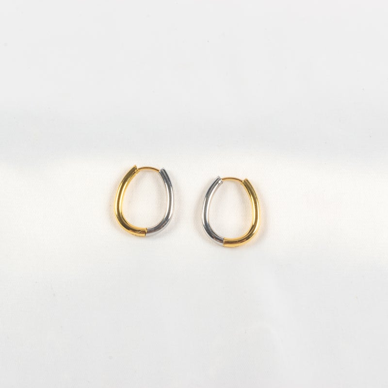 حلق أستانليس ستيل ذهبي × فضي