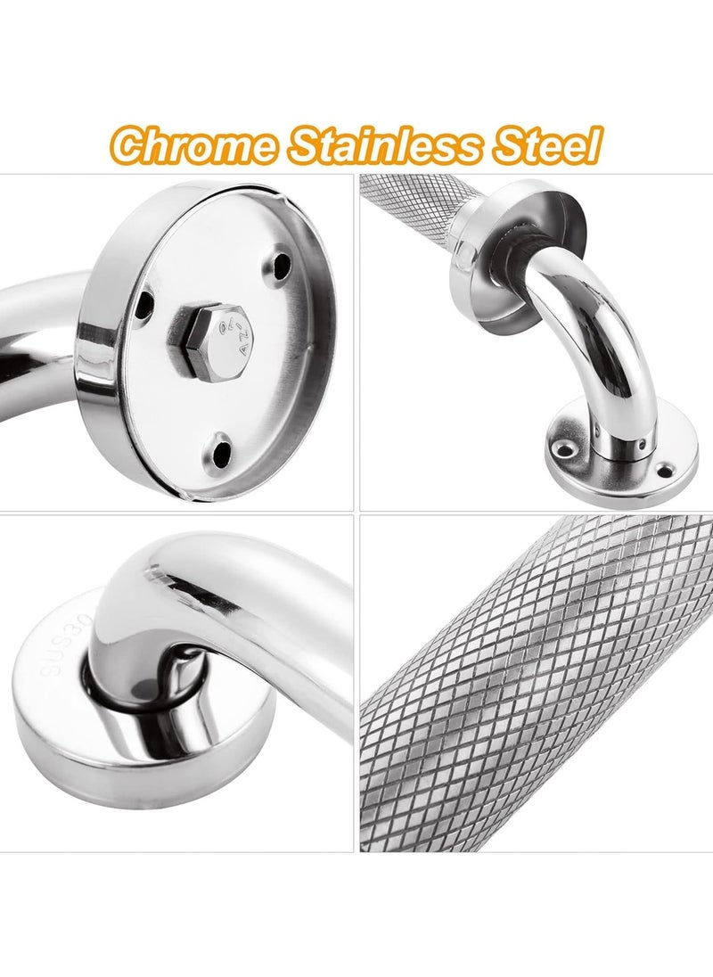 Generic Stainless steel bathroom handrail - 12 non-slip shower handle for seniors - Safety shower handle support rail, toilet handle, 2 pieces  - Image 4