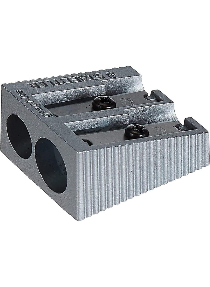 STAEDTLER 1-Piece Heavy Duty Metal Double Hole Sharpener - Image 2
