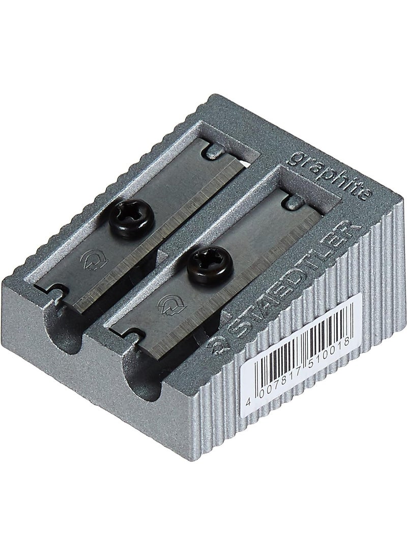 STAEDTLER 1-Piece Heavy Duty Metal Double Hole Sharpener - Image 1