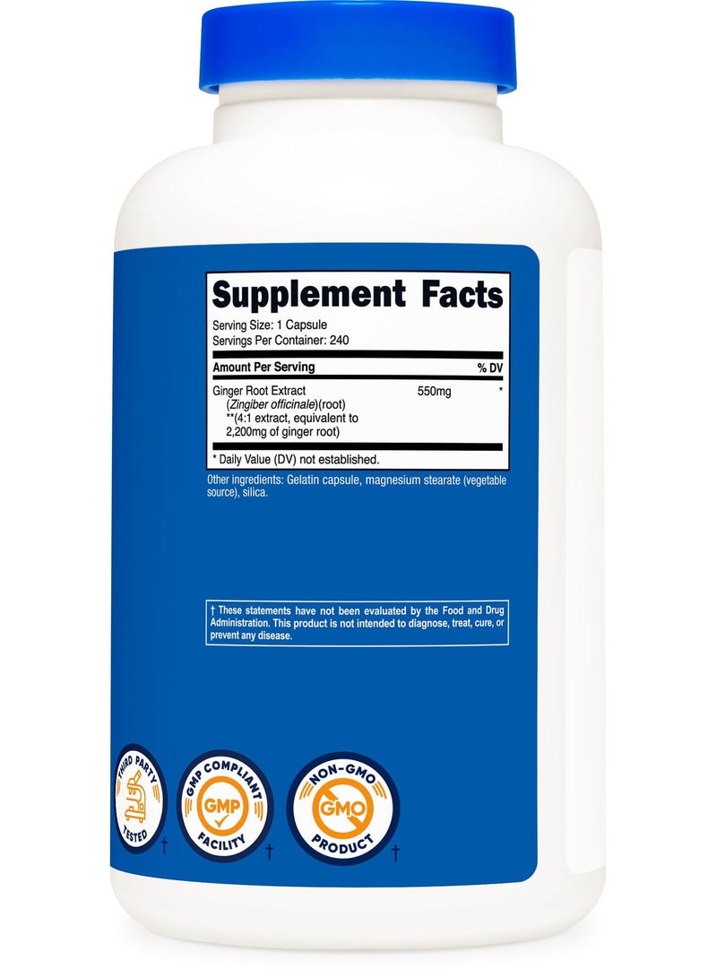 Nutricost, Ginger Root Extract, 240 Capsules (550 mg per Capsule) - Image 4