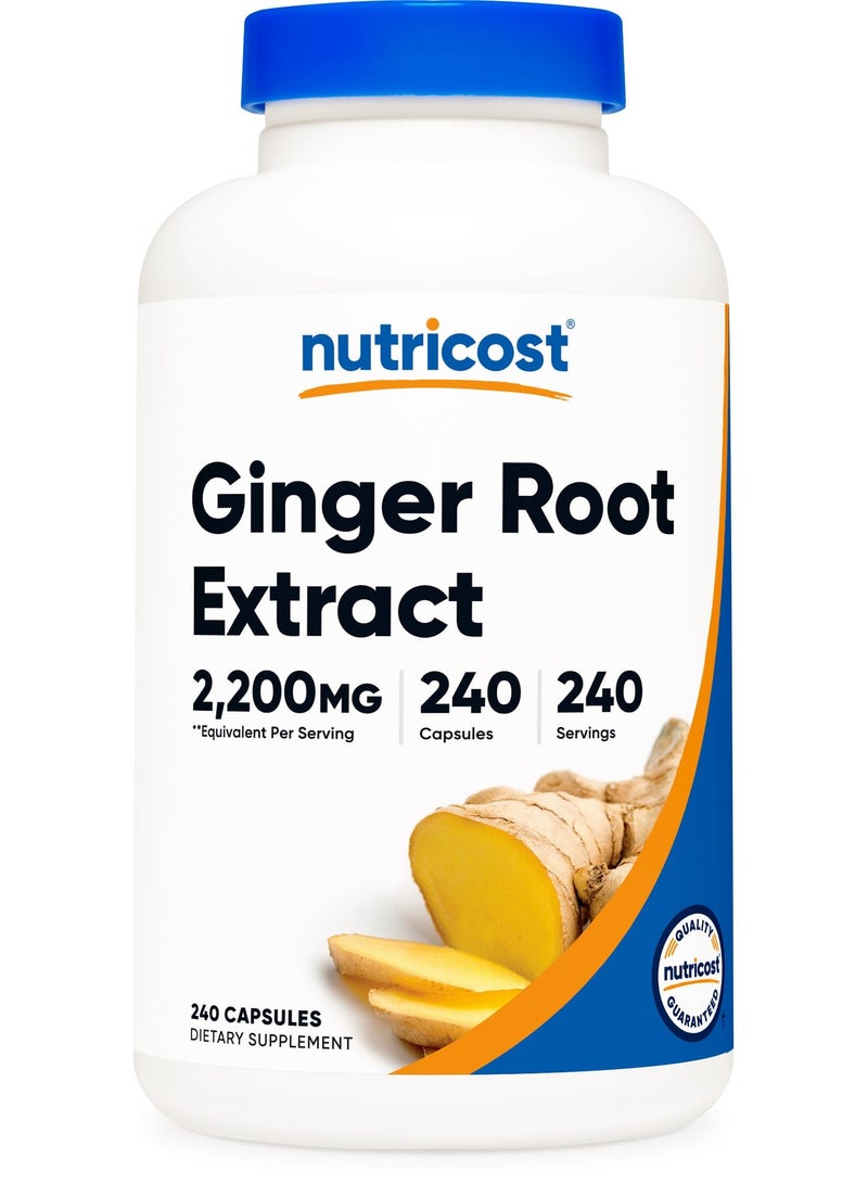 Nutricost, Ginger Root Extract, 240 Capsules (550 mg per Capsule) - Image 1