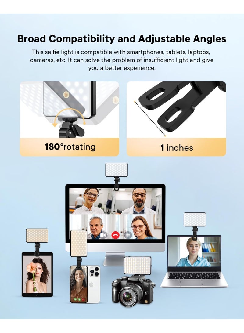 120 LED Rechargeable Selfie Light – 3 Lighting Modes, 5000mAh Battery, Clip-On Portable Video Light for iPhone, iPad, Laptop, Camera  - Image 5