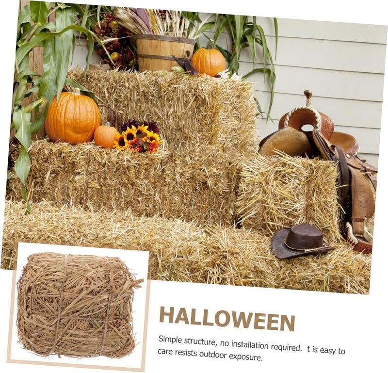 POPETPOP Straw Bales for Rustic Room Decor Artificial Decorative Accents for Weddings and Autumn Celebrations for Home and Outdoor Garden Decoration - Image 5