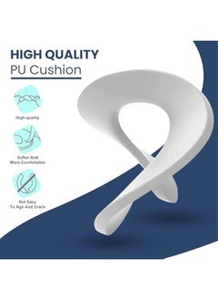 ميكسد Baby Potty Training Seat for Boys and Girls With Handles,Detachable PU Padded Cushion Safe Handle Baby Splash Guard for Round Oval Toilet (Pink)  - Image 3
