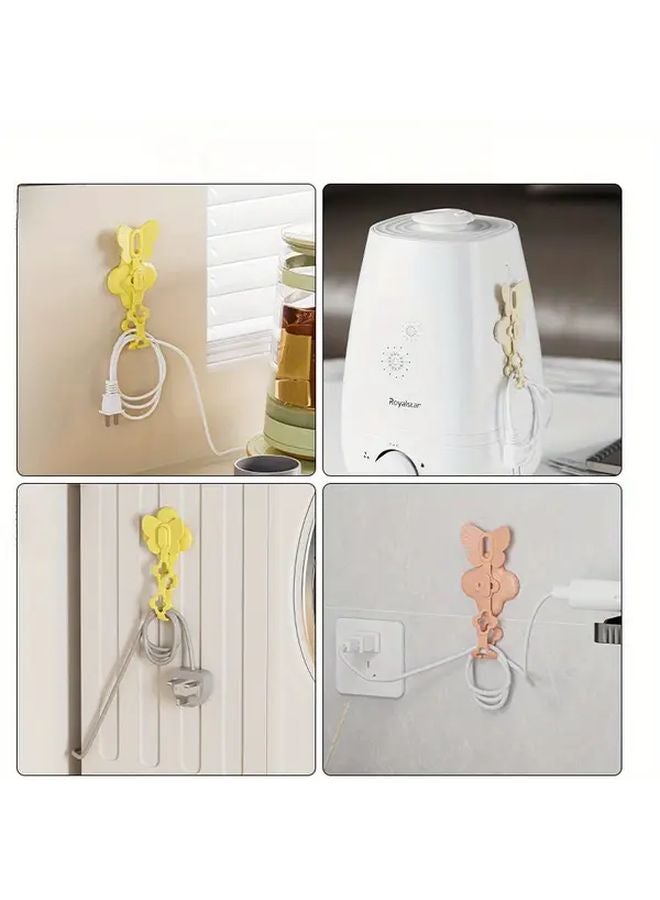5pcs White Cable Organizer Kitchen Storage Wire Holder Power Cord Winder - Image 4
