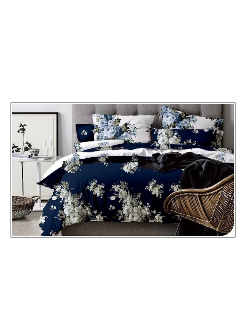 Luxury King 6-Piece Bedding Set –  simple Design, 220x240cm Duvet Cover with Fitted Sheet & 4 Pillowcases