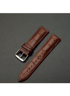 Generic Genuine Leather Watch Strap Unisex 22mm dark brown 