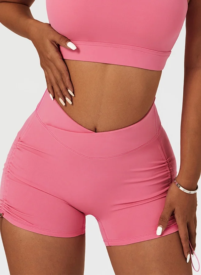 كون.يوغا Womens High Waist Contour Workout Sport Yoga Shorts Tummy Control.