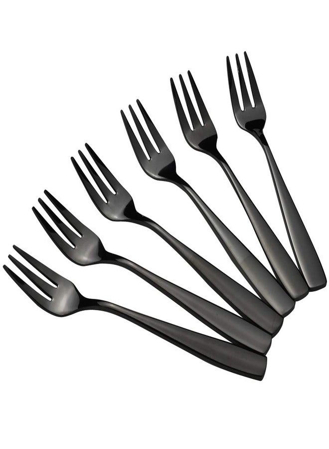 Teyyvn 16-Piece Dessert Fork, Stainless Steel 3-Tines Fork, Appetizer Forks, Black - Image 1