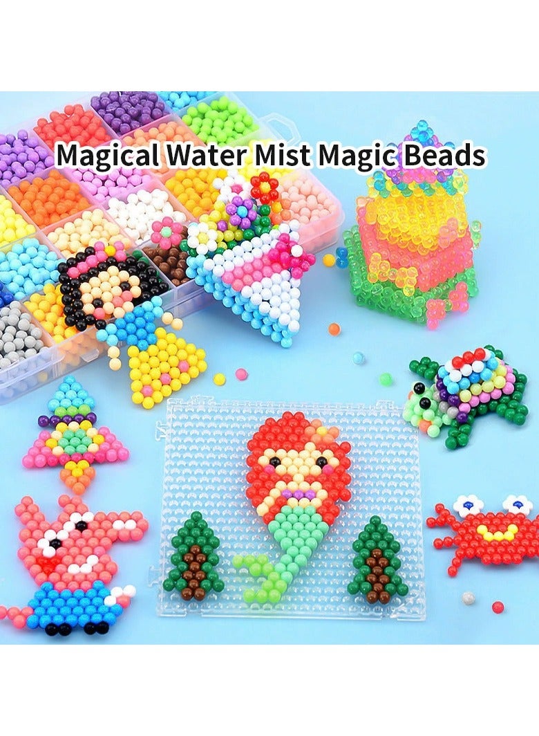 رذاذ الماء - فتاة مربع اللون - 24 لون 4800 حبة مجموعة الحرف اليدوية لعبة 24 لون هدية عيد ميلاد فتاة - Image 4