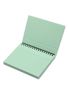 FIS FIS Ruled Record Card 180 Gsm 6X4 Inch Double Loop Spiral 50 Sheets Green -FSIC64-180SPGR  - Image 3