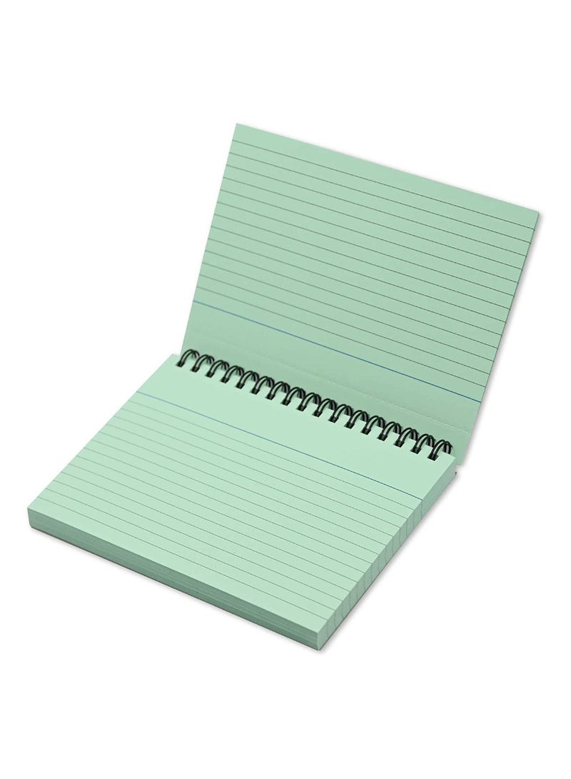 FIS FIS Ruled Record Card 180 Gsm 6X4 Inch Double Loop Spiral 50 Sheets Green -FSIC64-180SPGR  - Image 3