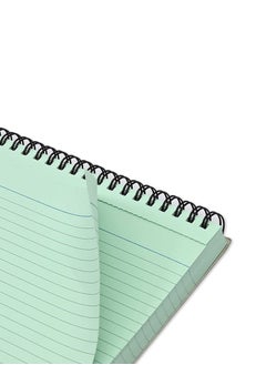FIS FIS Ruled Record Card 180 Gsm 6X4 Inch Double Loop Spiral 50 Sheets Green -FSIC64-180SPGR  - Image 2