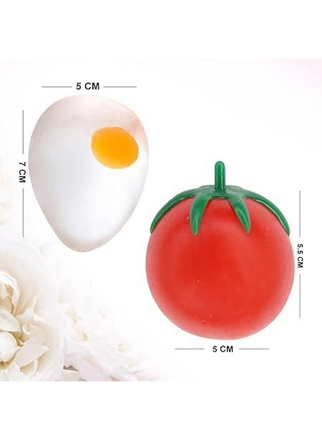 بوكسو ألعاب بوكسو الإسفنجية المضحكة للأطفال والكبار | ألعاب إسفنجية ناعمة ومرنة على شكل كرتون للأطفال (مجموعة، بيضة طماطم) - Image 2