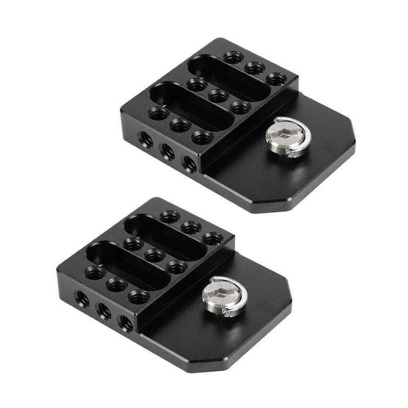 CAMVATE Versatile Top/Bottom Plate with Multiple 1/4"-20 Threads for Director's Monitor Cage Rig(2 Pieces) - 2140 - Image 1