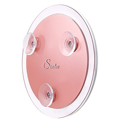 Santoo 15X Magnifying Mirror - with 3 Mounting Suction Cups - Used for Precise Makeup - Eyebrows/Tweezing - Blackhead/Blemish Removal - Bathroom/Travel Makeup Mirror - 6 Inch Round (Rose Gold) - Image 3