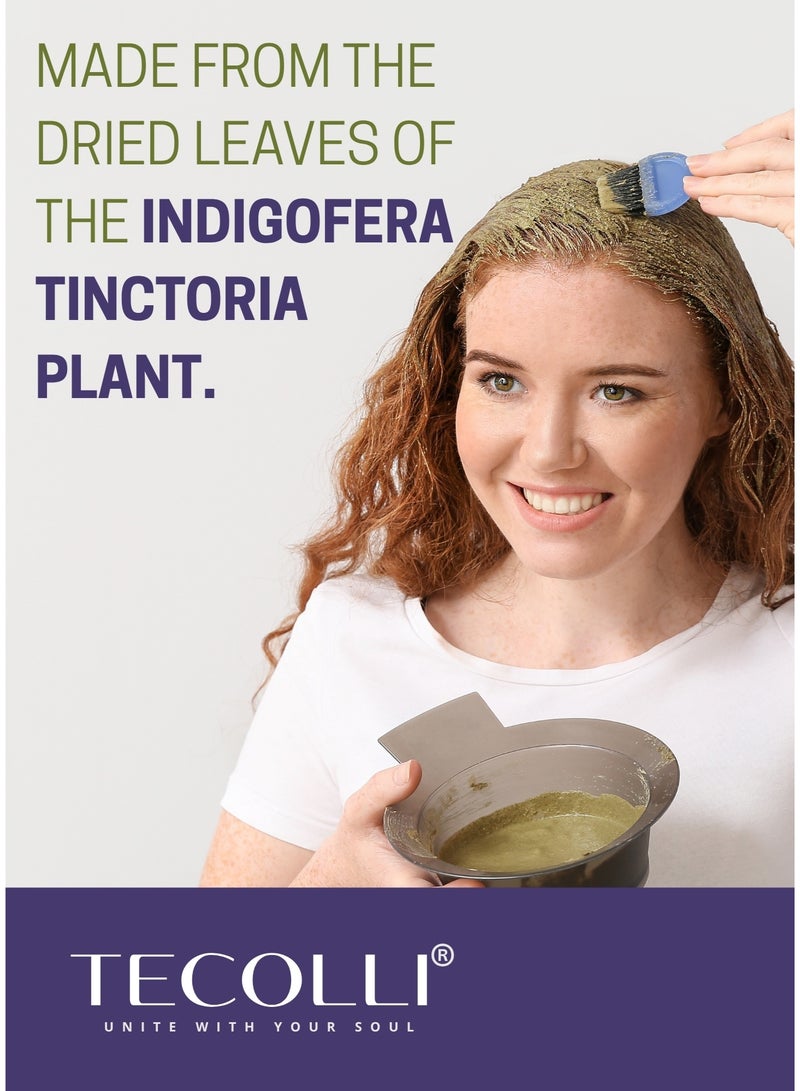 TECOLLI Tecolli® Indigo Leaves Powder (150 Grams) Natural Hair Colour | No Added Colour Or Preservatives  - Image 3