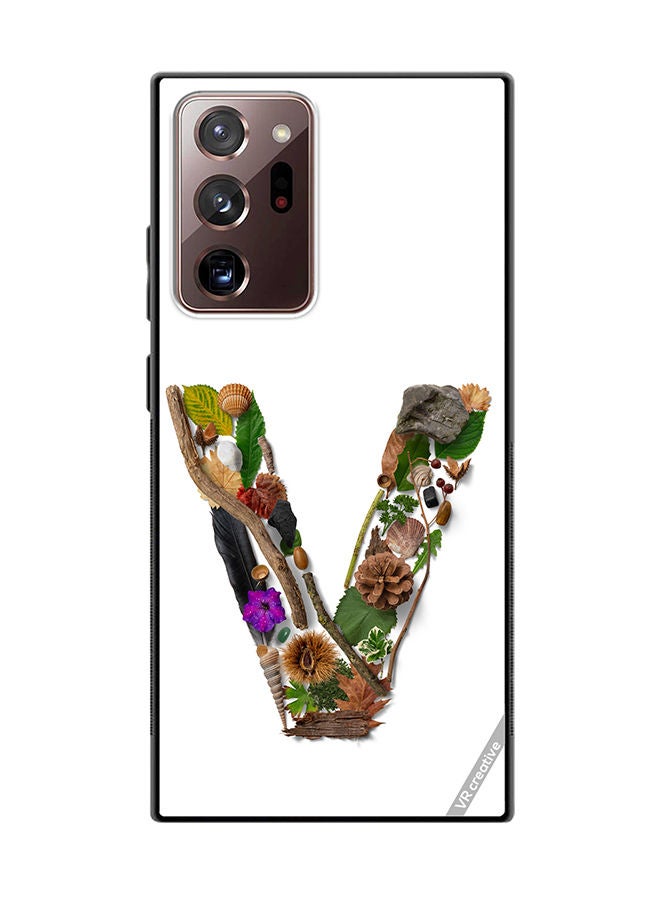 VR CREATIVE Protective Case Cover For Samsung Galaxy Note20 Ultra 5G Alphabet V Design Multicolour - Image 1