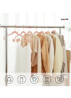 Red Dot Gift 20-Pack Pink Non-Slip Velvet Hangers and Rose Golden Clip 42.5cm/16.8 Inch - 360 Degree Rotatable Hook - Durable Slim - for Coat and Pant Hangers  - Image 4