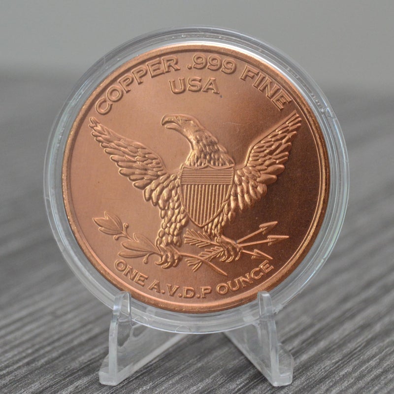 Heavenly Metals Megalodon Shark 1 oz Pure .999 Copper Round Collecticble 39mm Challenge Coin in Capsule - COA by Heavenly Metals - Image 4