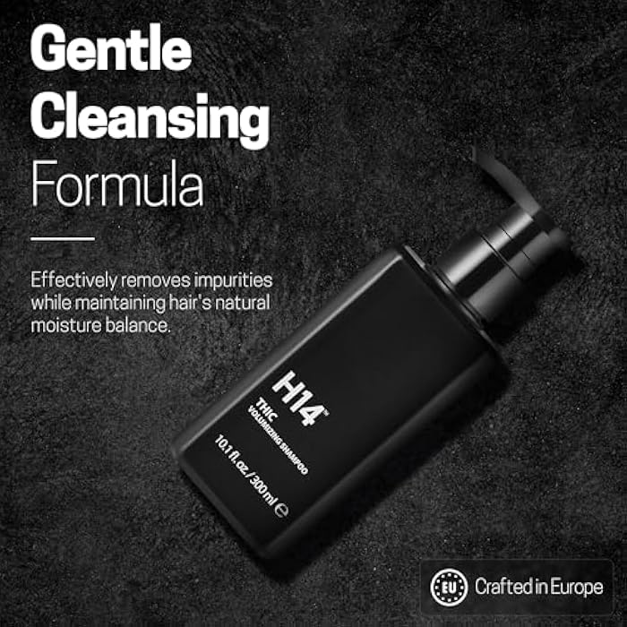 H14 THIC Volumizing Shampoo for Fine, Thick & Normal Hair 10.1oz / 300ml – Volume Shampoo for Men & Women with Rice Bran Protein, Pomegranate & Bamboo Extract Root-Lifting Formula – For All Hair Types - Image 4