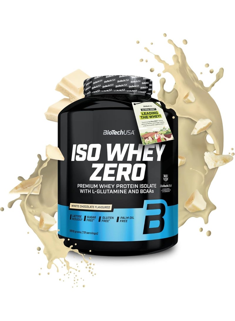 BioTechUSA Iso Whey Zero | Premium Whey Protein Isolate | 1816 g, White Chocolate - Image 1