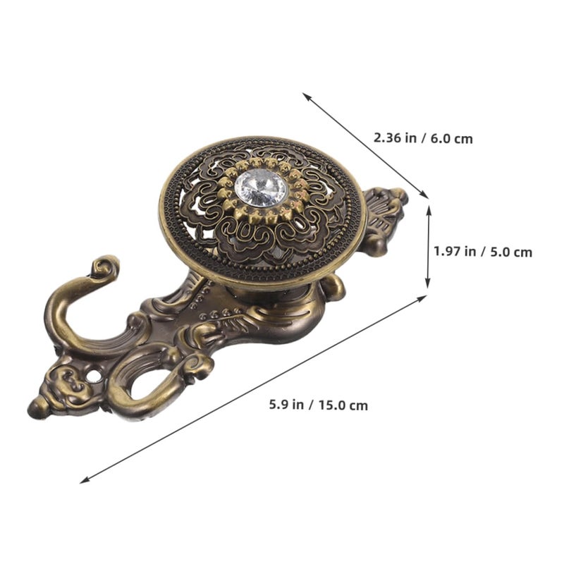 4 Pack Rhinestone Wall Hooks Set For Coat Hat Towel And Shower Curtain - Image 4