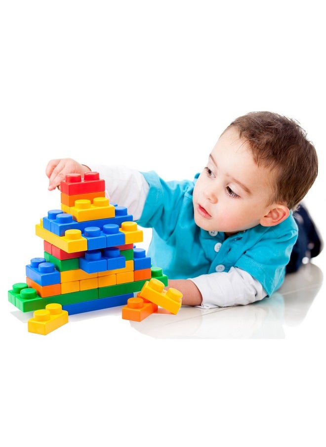 uniplay Basic Soft Building Blocks Cognitive Development Toy Educational Blocks Interactive Sensory Chew Toy For Ages 3 Months And Up (60Piece Set)  - Image 1