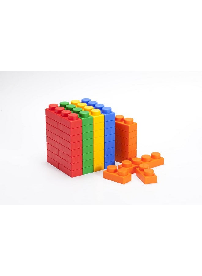 uniplay Basic Soft Building Blocks Cognitive Development Toy Educational Blocks Interactive Sensory Chew Toy For Ages 3 Months And Up (60Piece Set)  - Image 5