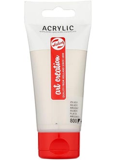 Talens ACRYLIC COLOUR TUBE 75 ML Silver 800 