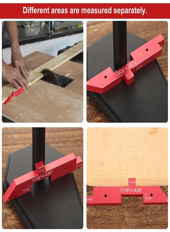 KINBOM 7pcs Precision Setup Blocks, Router Table Setup Bars, Aluminum Setup Blocks Height Gauge Set for Router Table Saw Accessories and Angle Woodworking Set Up(Red) - Image 4