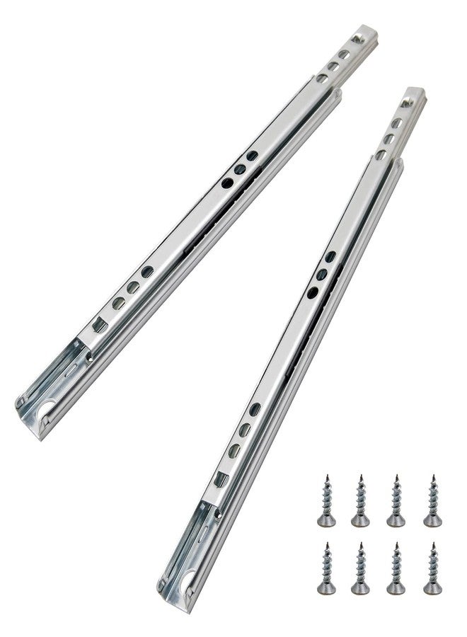 Suiwotin 12 Inch Drawer Slides, Metal Drawer Slide, Small Drawer Rails, Ball Bearing Two Way Slide Track Rail, Pack of 12 (0.7" Wide) - Image 1
