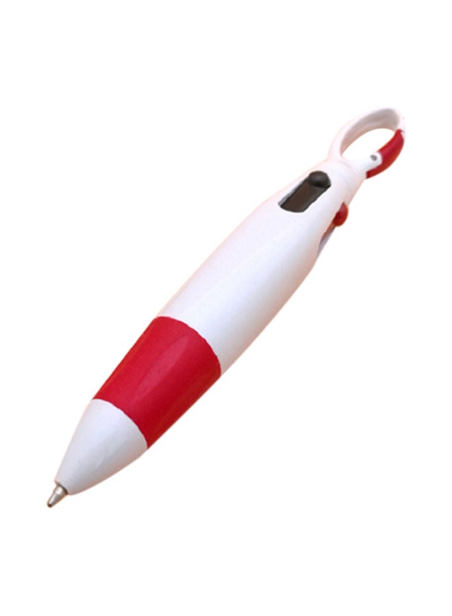 NIBEMINENT 3-Piece Cute Carabiner Ballpoint Pen Set Red