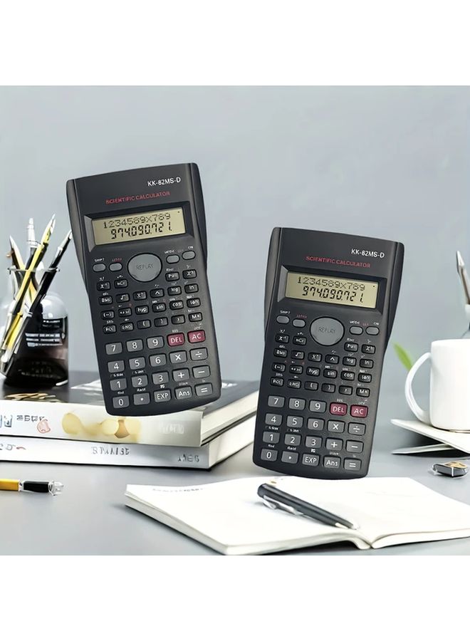 Black Student Exam Scientific Calculator Multi Functional Electronic 1pc - Image 4