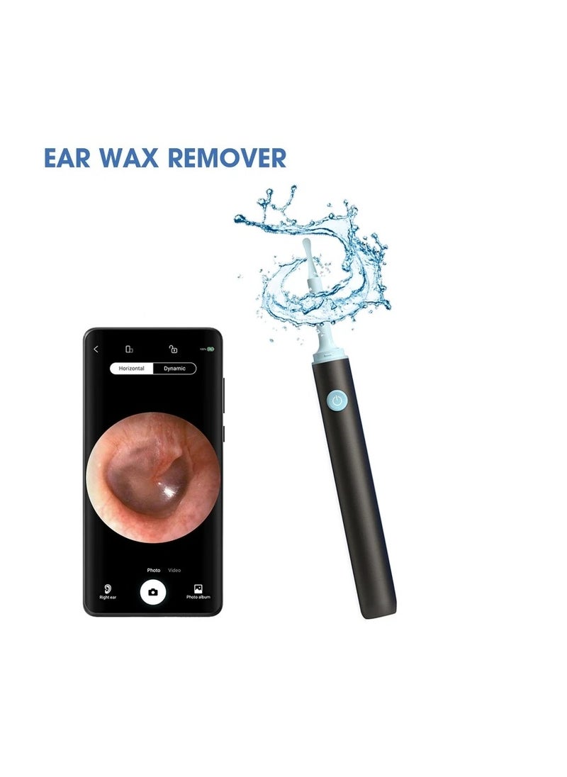 Ear Cleaning Tool With Endoscope Camera Earwax Removal Helper Connect To The Camera Via Wi-Fi On Your Mobile Device Earwax Purifier And Remover Black Color
