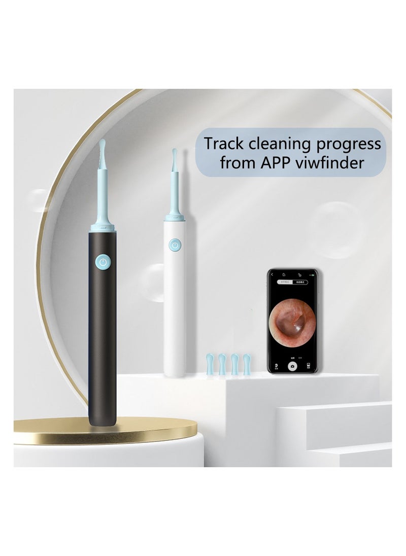 Ear Cleaning Tool With Endoscope Camera Earwax Removal Helper Connect To The Camera Via Wi-Fi On Your Mobile Device Earwax Purifier And Remover Black Color