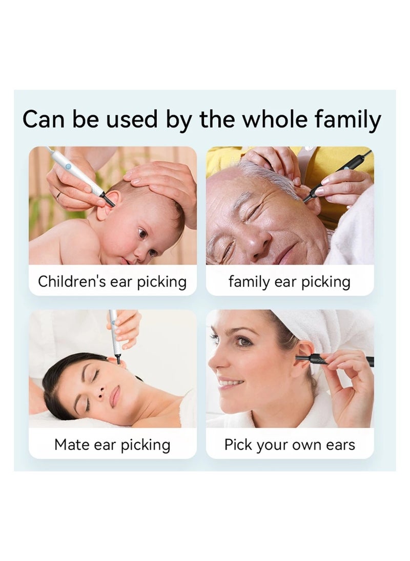 Ear Cleaning Tool With Endoscope Camera Earwax Removal Helper Connect To The Camera Via Wi-Fi On Your Mobile Device Earwax Purifier And Remover Black Color