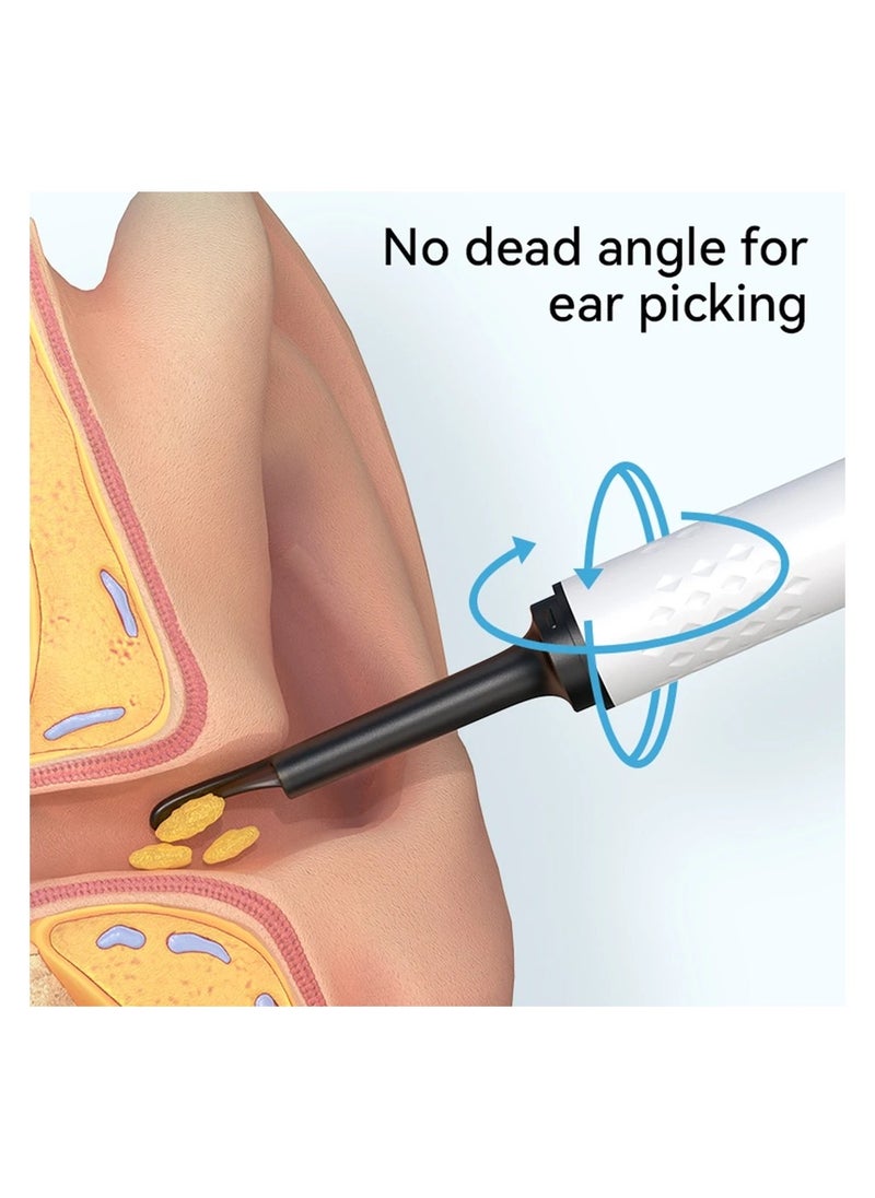 Ear Cleaning Tool With Endoscope Camera Earwax Removal Helper Connect To The Camera Via Wi-Fi On Your Mobile Device Earwax Purifier And Remover Black Color