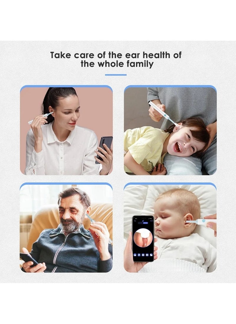 Ear Cleaning Tool With Endoscope Camera Earwax Removal Helper Connect To The Camera Via Wi-Fi On Your Mobile Device Earwax Purifier And Remover Black Color
