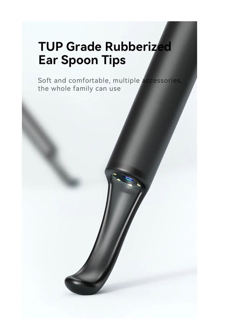 Ear Cleaning Tool With Endoscope Camera Earwax Removal Helper Connect To The Camera Via Wi-Fi On Your Mobile Device Earwax Purifier And Remover Black Color