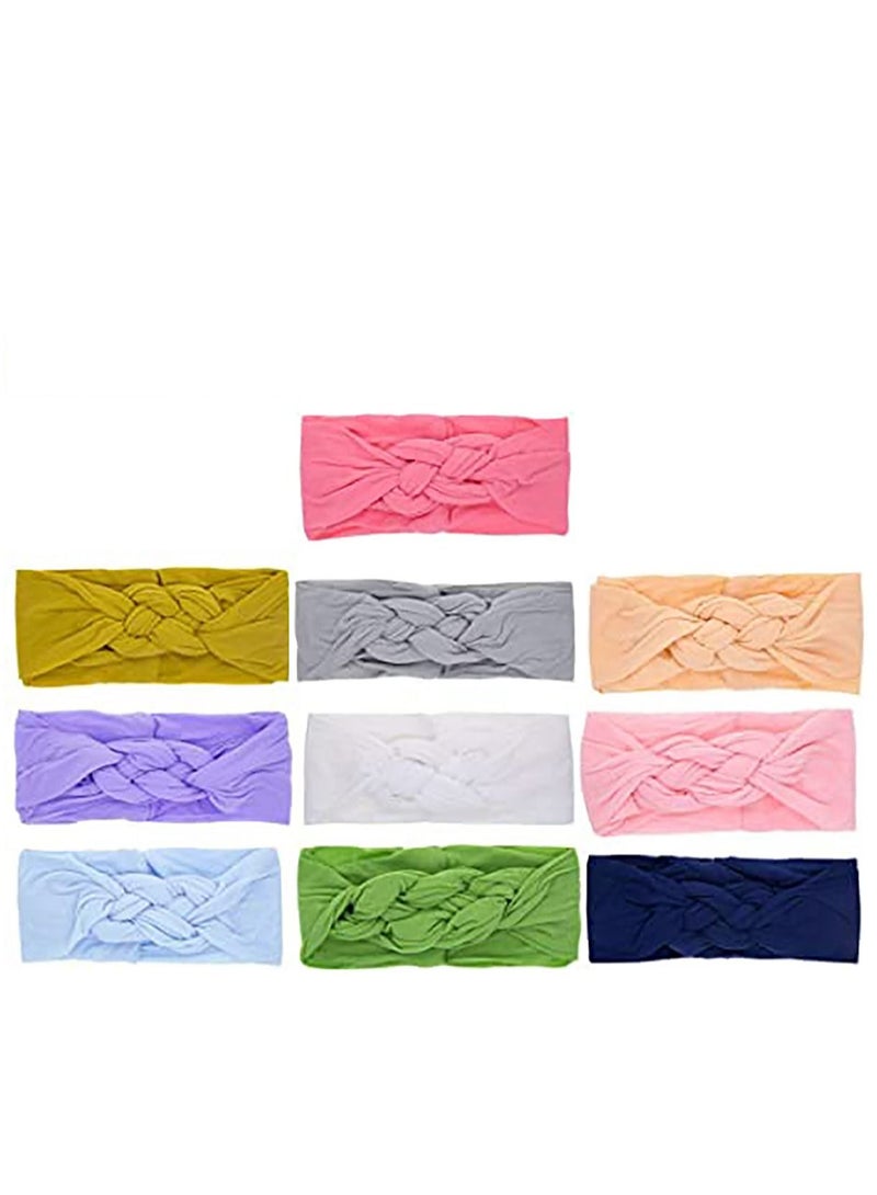KASTWAVE 10PCS Baby Nylon Headbands Hairbands Hair Bow Elastics for Baby Girls Newborn Infant Toddlers Kids - Image 1