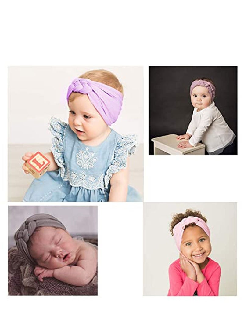 KASTWAVE 10PCS Baby Nylon Headbands Hairbands Hair Bow Elastics for Baby Girls Newborn Infant Toddlers Kids - Image 2