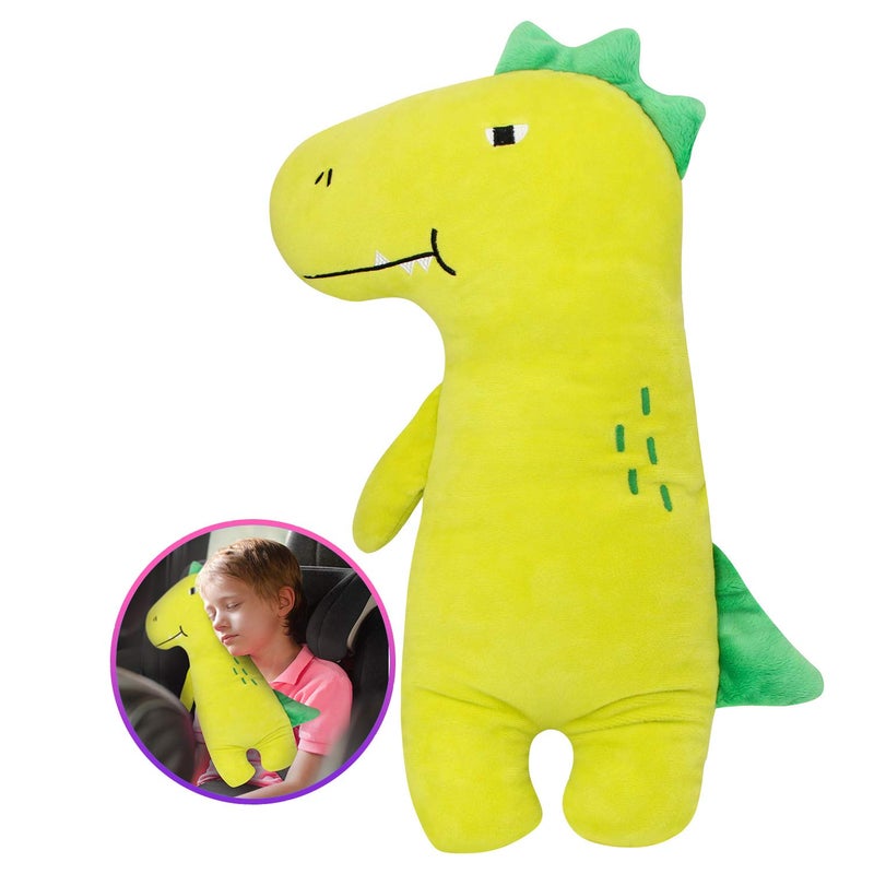 Farochy Car Pillow for Kids - Dinosaur Seat Belt Cover, Car Seat Belt Pillow Kids Car Seatbelt Covers, Vehicle Shoulder Pads, Seatbelt Cushion for Kids, Seat Strap Pillows Kids (Dinosaur) - Image 1
